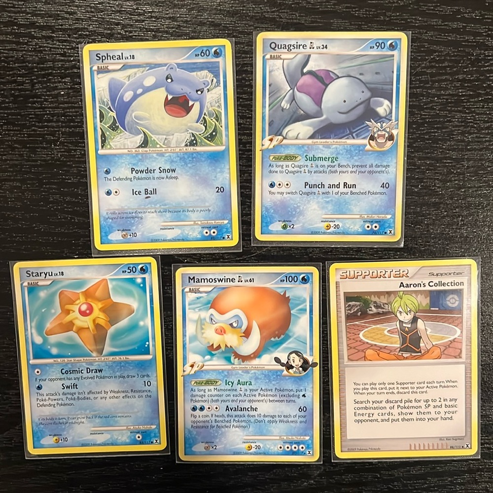 Rising Rivals - 5 Card Pokemon Set - NM - Card Sleeves Included